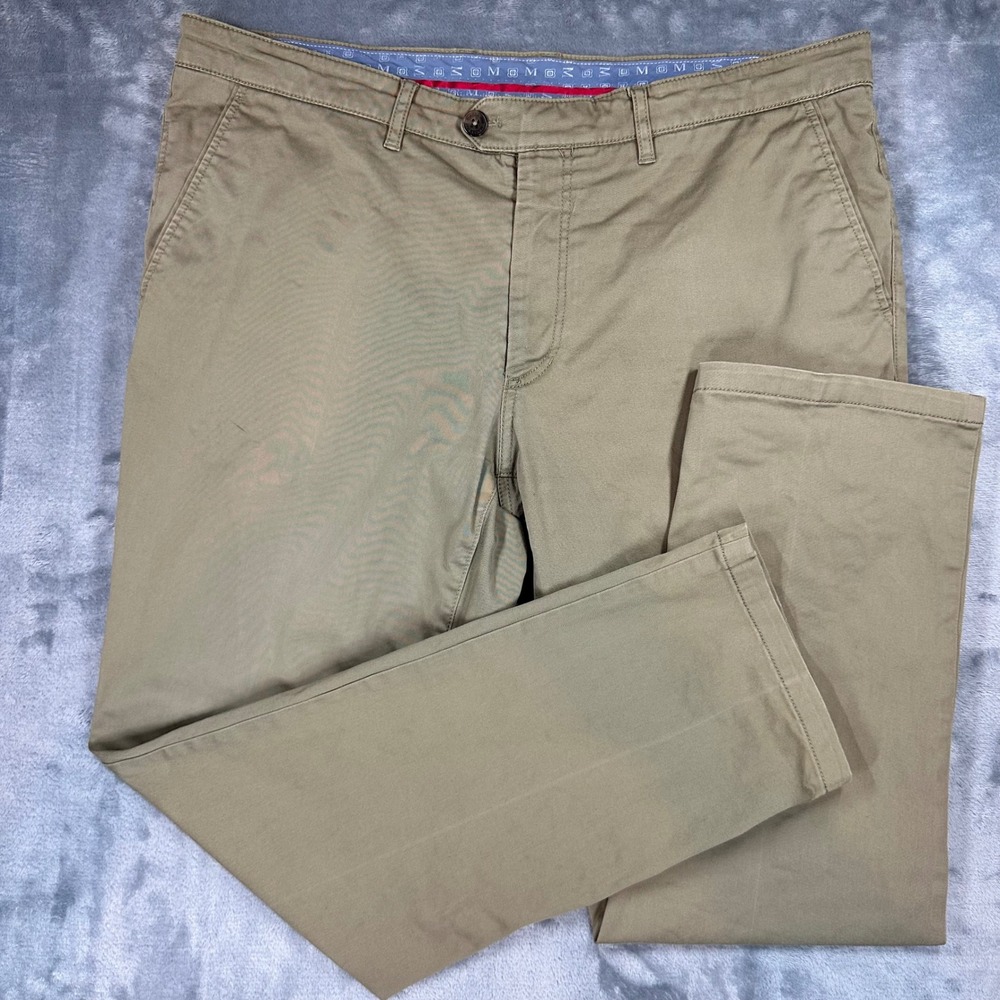Magee 1866 Mens Classic Fit Chinos Khaki Tan Stretch Cotton Trousers 39x31